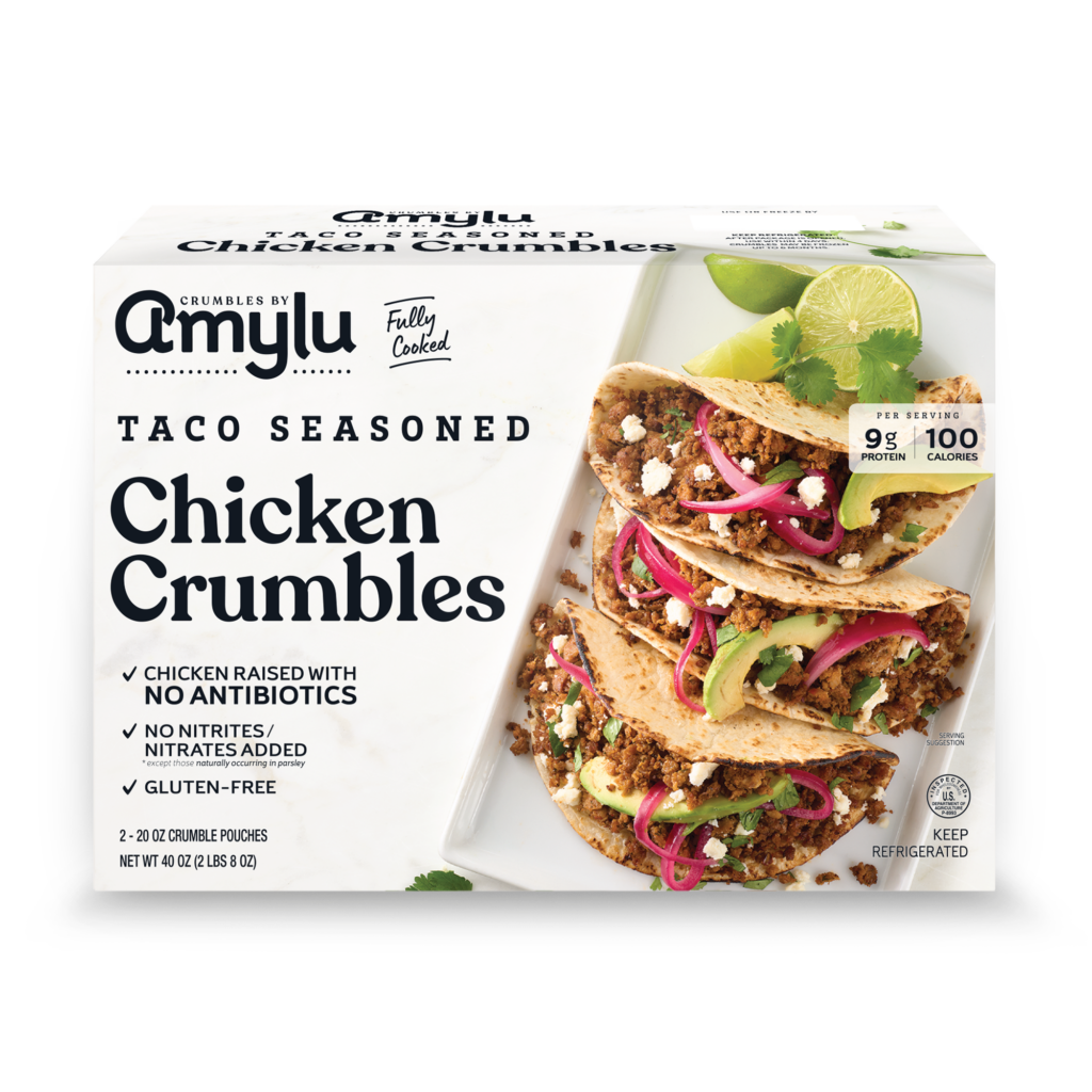 Taco Seasoned Chicken Crumbles - Amylu Foods