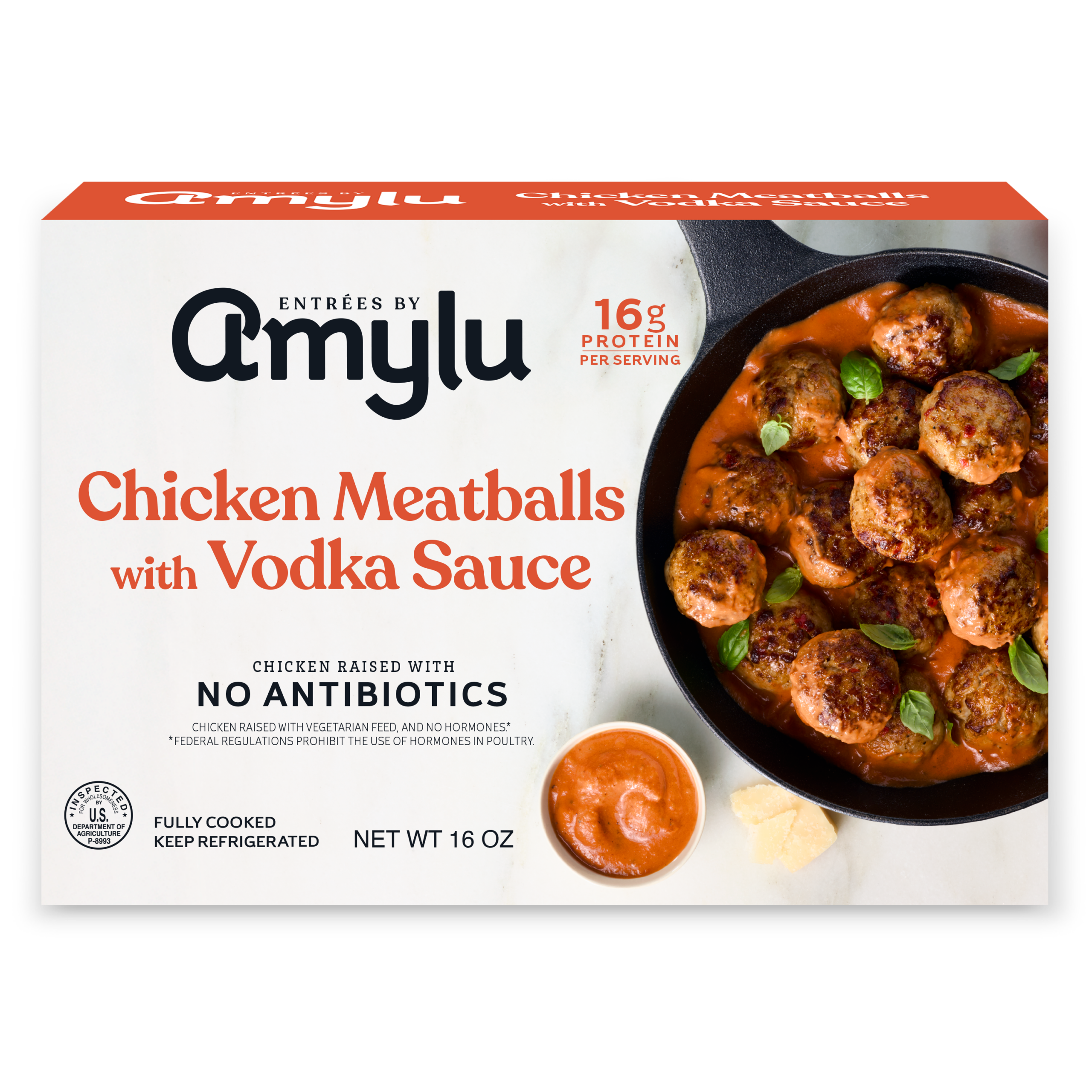 Chicken Meatballs with Vodka Sauce
