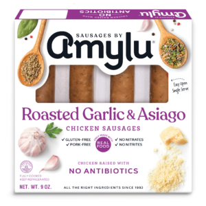 Antibiotic Free Roasted Garlic and Asiago Chicken Sausage