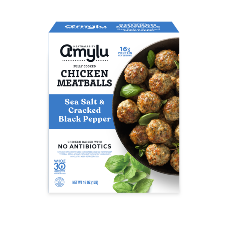Sea Salt & Cracked Black Pepper Chicken Meatball, Meal Solution