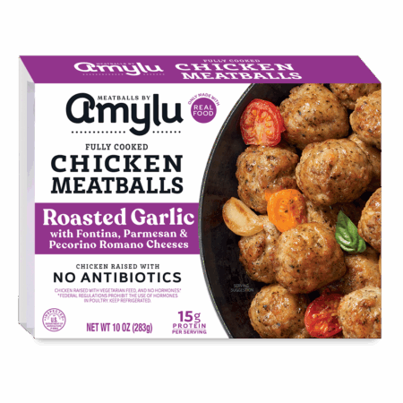 Roasted Garlic with Fontina, Parmesan, & Pecorino Romano Cheese Chicken Meatballs
