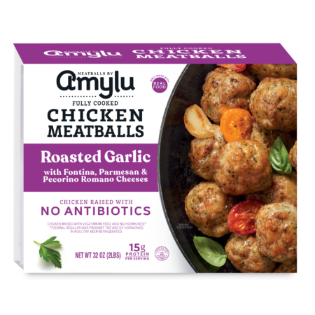 Roasted Garlic with Fontina, Parmesan & Pecorino Romano Cheese Chicken Meatballs, Antibiotic Free, Club Pack