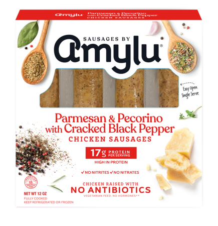 Parmesan & Pecorino with Cracked Black Pepper Chicken Sausages