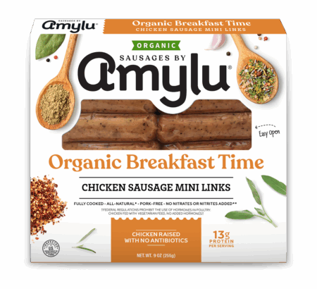 Organic Breakfast Time Mini Chicken Sausage Links