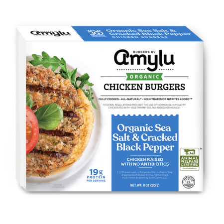 Organic Sea Salt & Cracked Black Pepper Chicken Burger